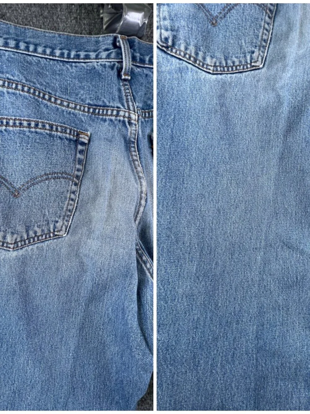 VTG Levi’s 550 Relaxed Fit Paper Tag Canada Made Blue Denim Jeans 40x32